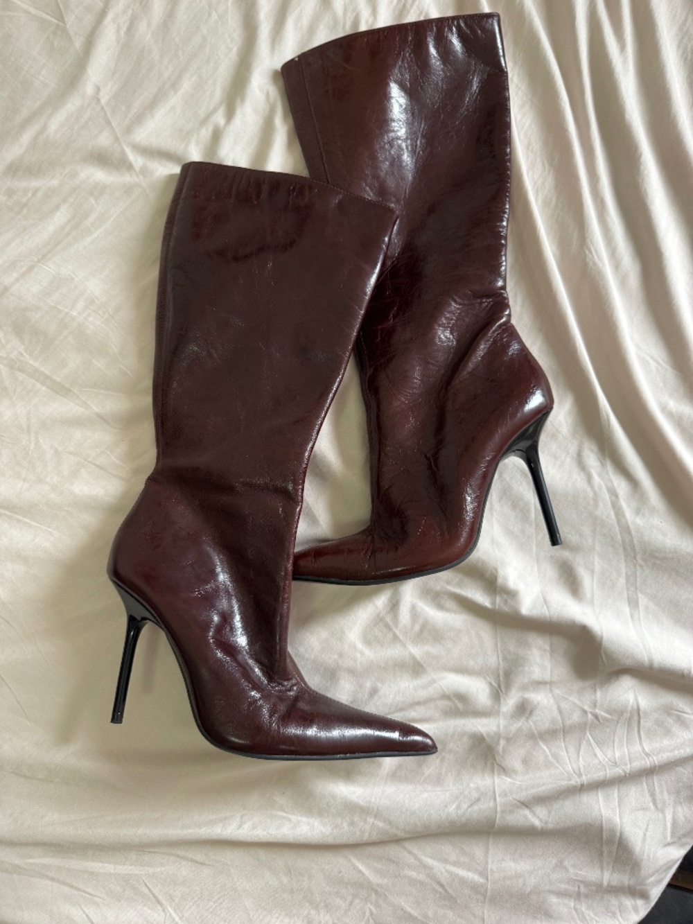 Zara boots Bordeaux